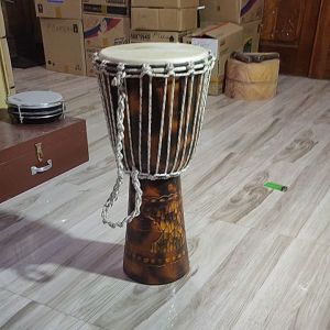 Jimbe Tinggi 50 cm Kulit Kambing dan Mika 8 inch