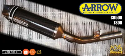 Exhaust Arrow Slip On Carbon for Honda CB500F / CBR500R / CB500X 2014-2019