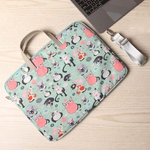TTSM Laptop Bag for Woman 14/15 6 inchs Sling Laptop Tote Bag with Compartment Waterproof Cartoon Shoulder Bag
