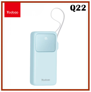 Yoobao Q22 20000mAh Quick Charging Portable Size LED Display Power Bank with Built in Type-C Cable