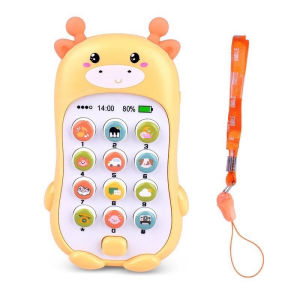 Điện thoại đồ chơi cầm tay cho bé hình con hươu + thỏ hồng đáng yêu