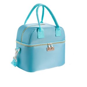 ZHUNIEDU Thermal Insulated Lunch Bag Double Layer Leakproof Food Thermo Bag Reusable Waterproof Thermal Cooler Tote Outdoor Use