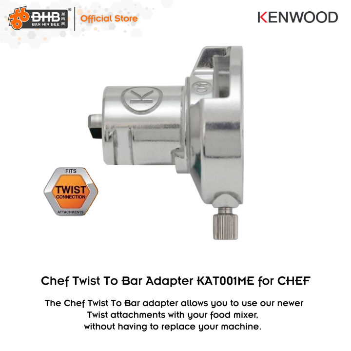 Kenwood Attachment Chef Twist To Bar Adapter KAT001ME Mixer Attachment