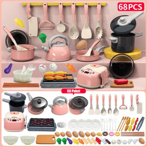 BETTIE 102 PCS Anak-anak Simulasi Dapur Masak Masakan Mainan Mainan Mainan Dapur Anak Kitchen Set