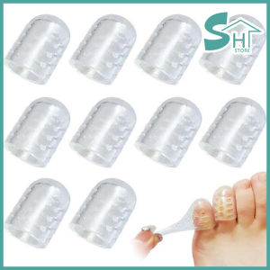 5Pcs Transparent Silicone Toe Anti-Friction Breathable Protector Cover Prevents Blisters Tootsies Caps Foot Protection