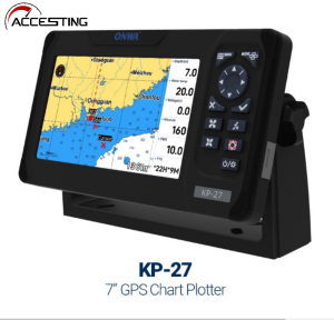 ONWA KP-27A/KP-27 7-inch LCD GPS Chart Plotter Combo Marine GPS Navigator with GPS Antenna and Built-in Class B AIS Transponder