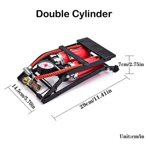 Heavy Duty Foot Pump for Motorcycle Bicycle Ball Tyre Inflator Tire Pump Bike High Pressure Portable Pam Angin