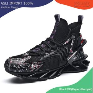 Prelesty Outdoor Sepatu Olahraga Springblade Sneakers Pria Casual Keren Anti Slip Lentur Sekolah Shoes Kekinian 363