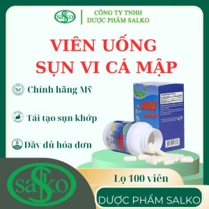Sụn cá mập Shark Cartilage (chính hãng Mỹ) viên uống bổ xương khớp. Lọ 100 viên