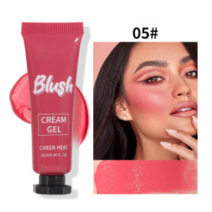 6 Colors Makeup Blush Cream Stick Waterproof Inflatable Blush Cream Natural Fine Flash Highlights Rouge Natural Rouge Liquid Blush Long-Lasting
