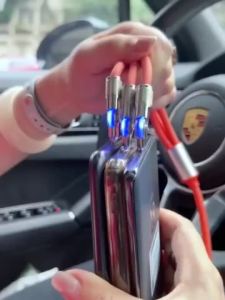 Pengecas efon Kabel Pengecas Pantas 120W 3 in 1 Silikon Kabel Pengecas Super untuk USB Mikro Type- C