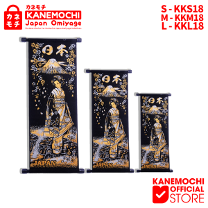 KANEMOCHI EKSKLUSIF KAKEJIKU GOLD GEISHA SAKURA JAPAN - HIASAN DINDING EKSKLUSIF GOLD KHAS JEPANG MOTIF GEISHA SAKURA JAPAN - KANEMOCHI HIASAN DINDING KHAS JEPANG - PAJANGAN KHAS JEPANG- HIASAN DINDING MOTIF KHAS JEPANG