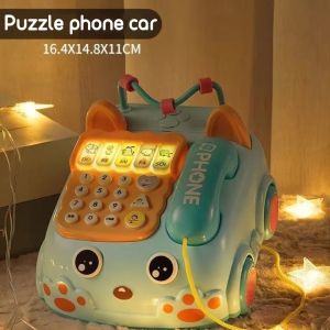 Baby English Music Telephone Toys Infant Early Learning Musical Cartoon Phones Toy Kids Education