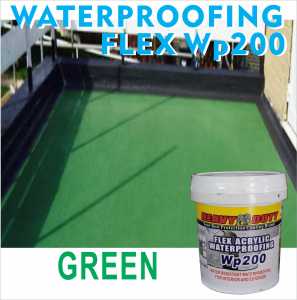 GREEN (1L) 💦 Waterproof Heavy Duty ( wp200 ) Leak Seal Repair Paint Cracks Repair Leak Sealer leakage hd WEATHER / 1KG