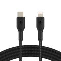 Cáp USB type C - Lightning BOOST↑CHARGE Belkin vỏ dù, chứng chỉ MFi, sạc nhanh 30W, 1m/ 2m - Hàng Chính Hãng Bảo Hành 1 đổi 1 trong 2 Năm. 