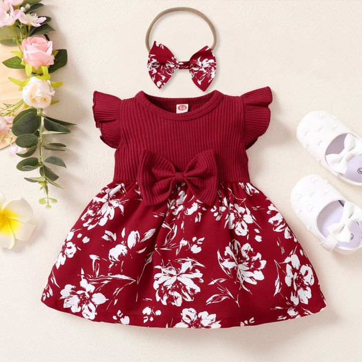 strapless open back dress Christmas Flower Girl Dresses Red Sequin Big Bow Baby Party Dress for