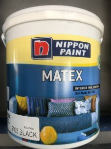 Sơn Nippon Matex đen 9103 Black (5kg). Dễ sử dụng độ bao phủ & che phủ cao chống rêu mốc