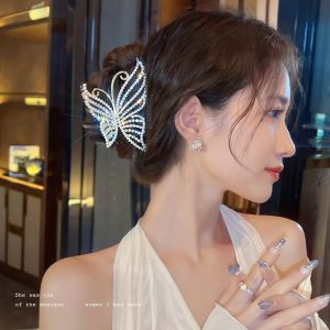 Kẹp tóc hình bướm mẫu mới 2022 tinh tế sang trọng cho nữ phong cách Hàn Quốc kẹp tóc sau đầu đính đá đính ngọc