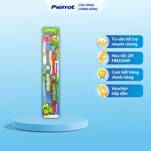 Bộ 2 Bàn Chải Đánh Răng Siêu Mềm Pierrot GusyX2 Cho Trẻ Em 2-8 Tuổi - Voucher Tặng Kèm
