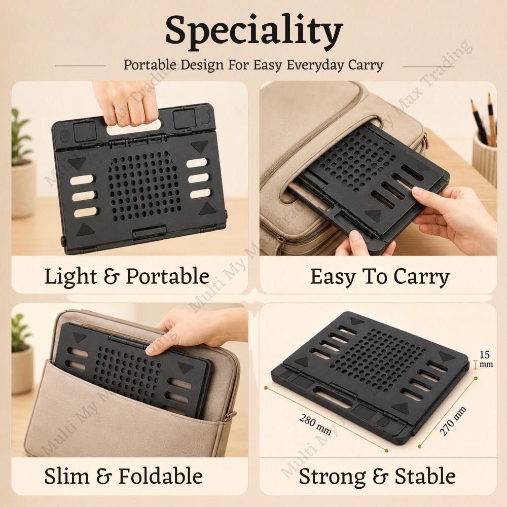 Adjustable Portable Laptop Stand Non-slip Ventilated Holder_voghion.com