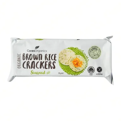 Ceres Organics Brown Rice Crackers Seaweed - By Optimo Foods