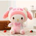 Boneka Sanrio Kuromi Pelangi Melody Cinamorol Ukuran 40 Cm Bahan halus dan lembut. 