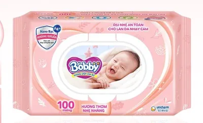 [HCM]Combo 6 gói Khăn Ướt Bobby 100 miếng/ 80 miếng - hàng chính hãng