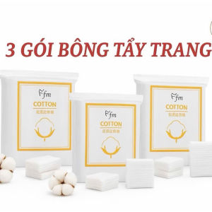[COMBO] 3-5 Gói Bông Tẩy Trang 222 Miếng Cotton Pads 3 Lớp Sợi Tự Nhiên Mềm Mịn