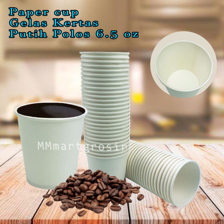 Paper cup / Gelas Kertas / Putih Polos / 6.5 oz | Lazada Indonesia