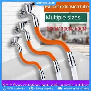 Kitchen Faucet Extension Hose 360° Rotating Water Tap Pipe Tube Lengthened Splash-proof Extender Faucet Extender Filter