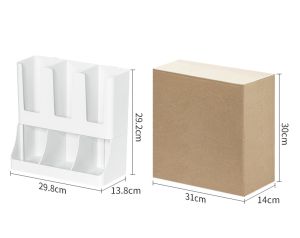 2 Tier Premium Coffee Bar Organizer - Wall Mounted Cup Dispenser & Lid Holder for Aesthetic Home Coffee Station