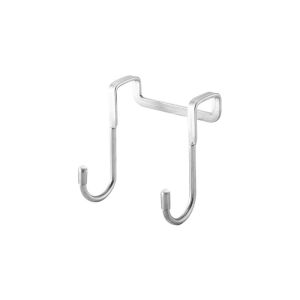 Seamless Stainless Steel Double S Hooks Cabinet Door Back Type Hanger Bathroom Kitchen Coats Bag Hats Towels