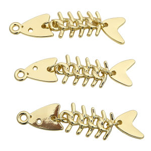 48x12mm 1pc/bag Alloy Metal Fish Penant For DIY Necklace Keychain Jewelry Making Accessories