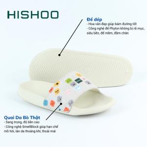 Dép quai ngang slipper Icon Cảm Xúc Emoji cao cấp nam nữ  HISHOO siêu nhẹ da Bò lộn thời trang size 36 - 45 U112