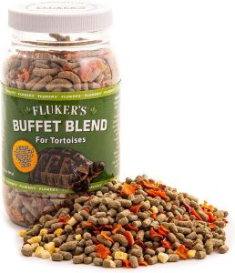 Flukers Buffet Blend Tortoise Diet Veggies with Fortified Pellets 6.75 oz