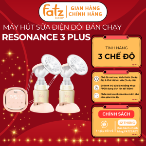 Máy hút sữa điện đôi FATZ BABY Resonance 3 Plus FB1161VN 3 chế độ có pin sạc bình PPSU cao cấp