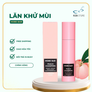Lăn khử mùi hobebar hương sâm panh đào trắng ngăn tiết mồ hôi tạo hương thơm cơ thể làm sáng da 20ml