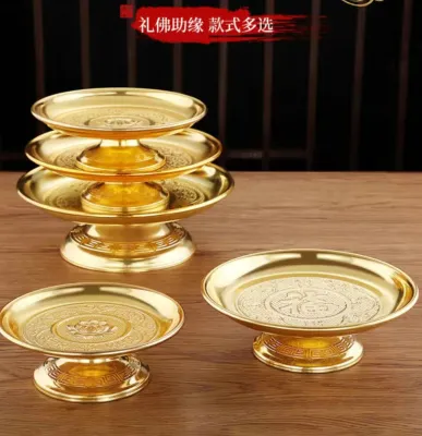8 inch ALTAR PRAYING FRUITS PLATE ALLOY