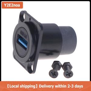 【Local shipping】 D type Metal USB Socket Double Pass Connector USB 3.0 Connector Panel Mounting