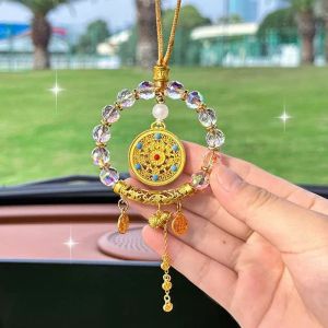 Khánh Treo Gương Chiếu Hậu Hình Ngôi Sao Pha Lê -Mặt Dây Chuyền Trang Trí Xe Hơ