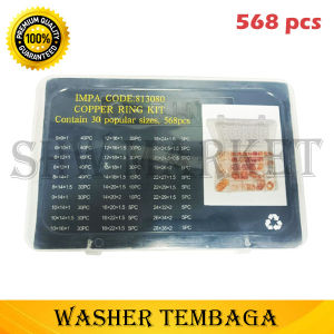Copper Ring Kit Washer 568pcs set 30 Sizes 568 pcs IMPA 813080 Tembaga - 230