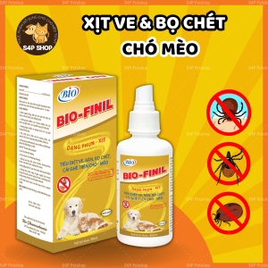Bio Finil xịt  phòng và diệt ve rận bọ chét ghẻ trên chó mèo