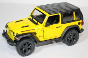 Diecast Mobil Mainan Miniatur Jeep Wrangler Rubicon Hard Top SUV Offroad Miniature Die Cast Model Kinsmart 1:34 Souvenir Kado Pajangan