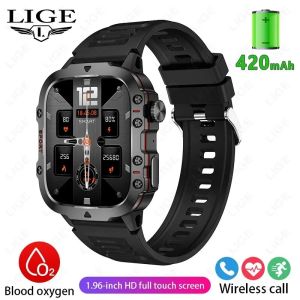 🎁 Original Product + FREE Shipping 🎁 LIGE New Smart Watch 1.96 Inch Screen 420 MAh Bluetooth Call Voice Assistant Watch Sports Fitness Waterproof Smartwatch For Men