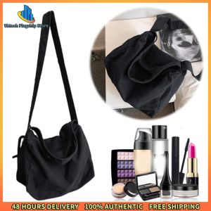 Vktech Casual Canvas Crossbody Bag for Women Large Soft Handbag with Multiple Storage Pockets for Daily Use and Travel