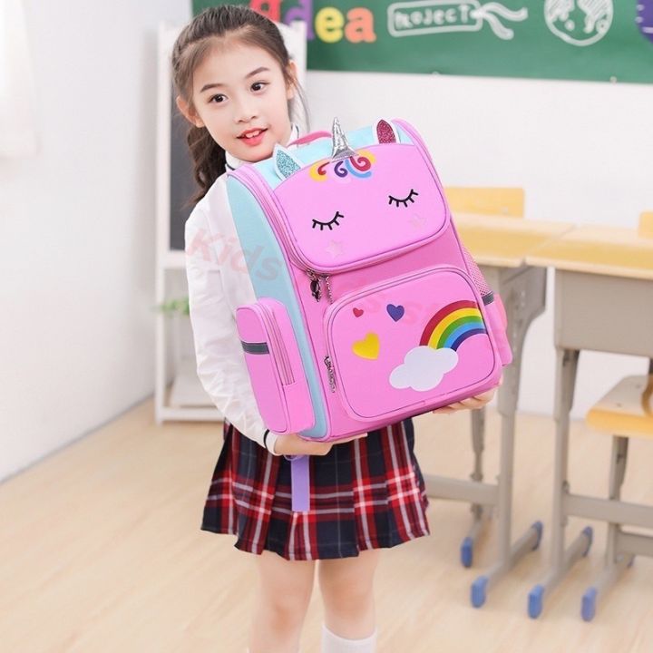 School Bag For Kids Girl Unicorn Backpack Cute Large Capacity