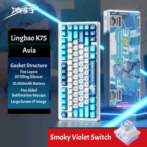 Lingbao K75 Avia Three Mode Wireless RGB Mechanical Gaming Keyboard (10000mAh)