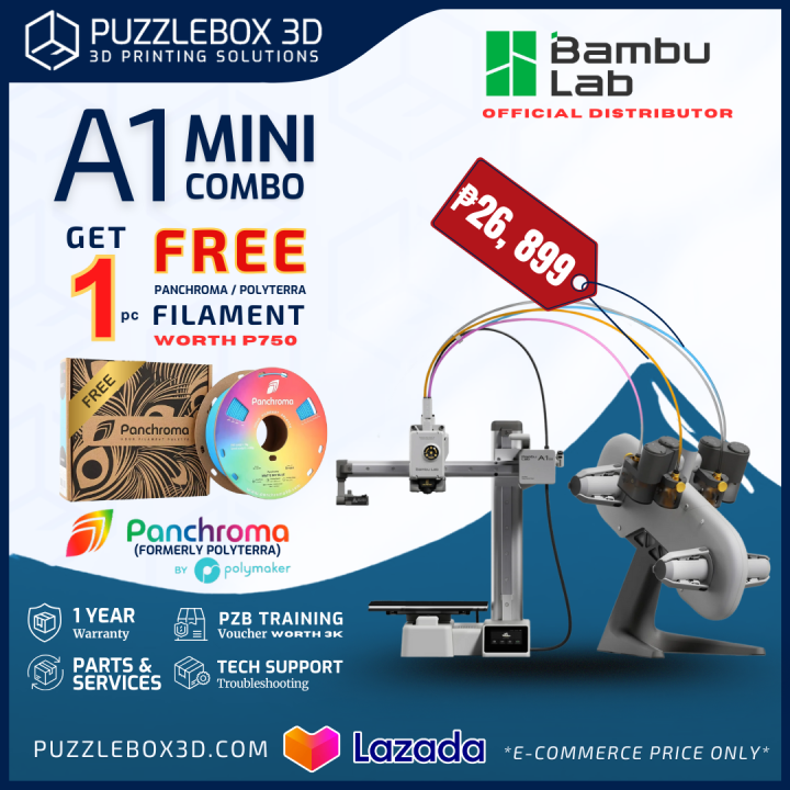 Bambu Lab A1 Mini and A1 Mini Combo 3D Printer allows 4-Color with AMS ...