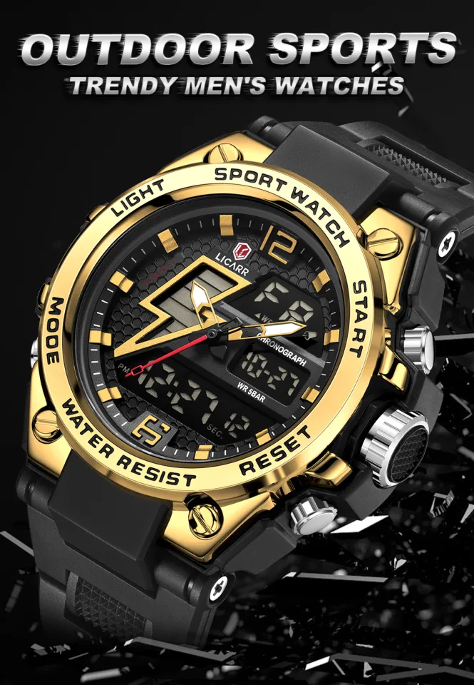 LICARR Original Waterproof Mens Watches Fashion Brand Military