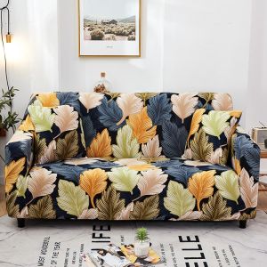 1/2/3/4 Seater Printed Sofa Cover L Shape Universal Elastic Slipcover Removeable washable Seat Cover Sarung Kusyen